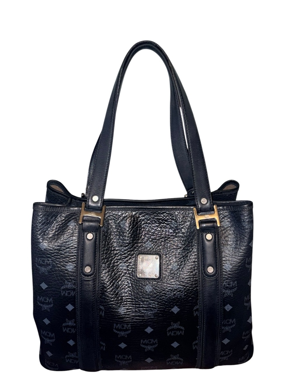 MCM Visetos Leather Tote Bag - Picture 3 of 16